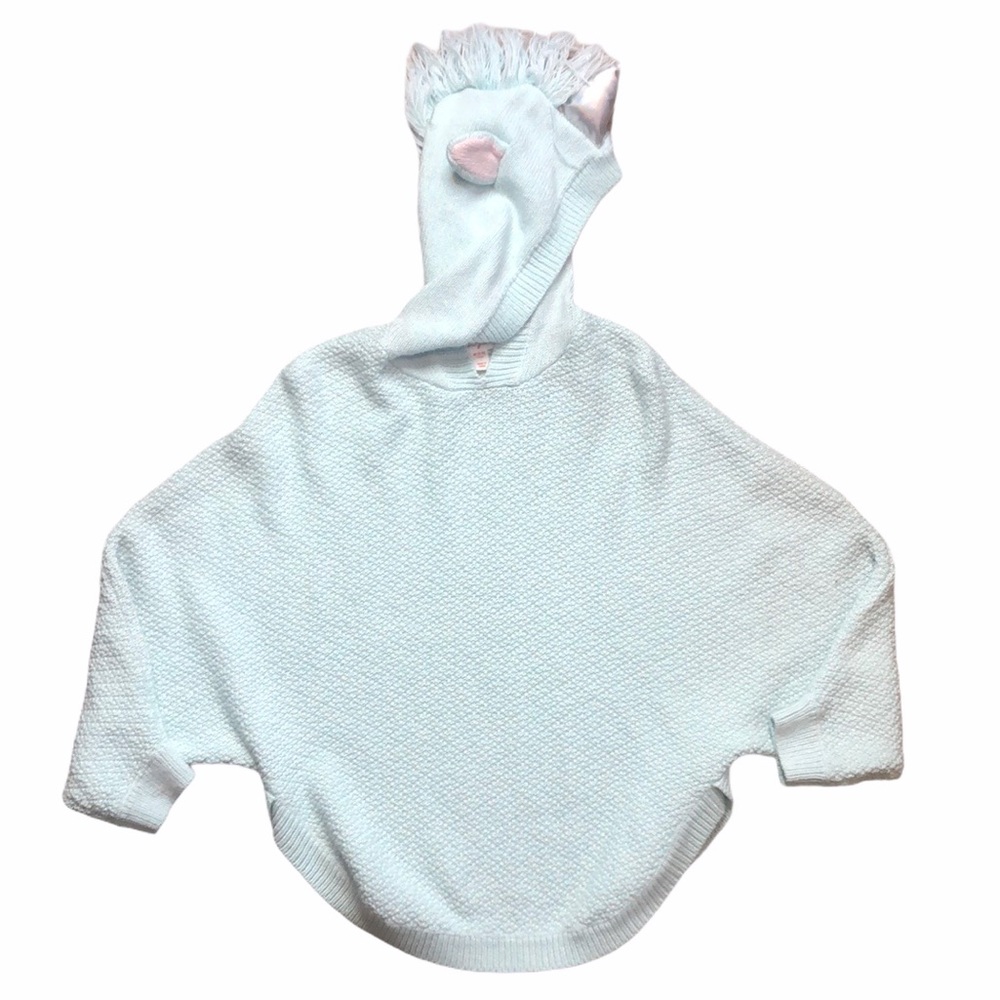 Cat & Jack Light Blue Unicorn Oversized Poncho